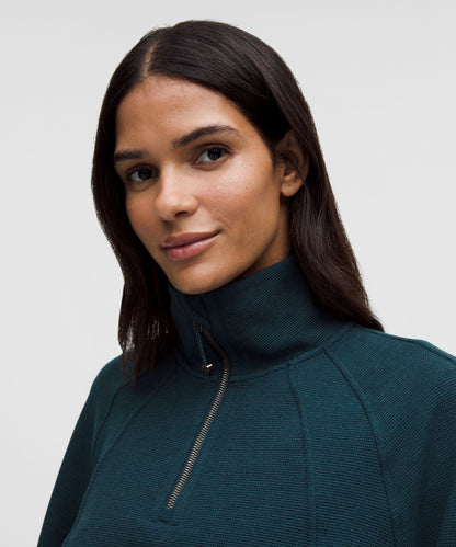 Lululemon Women's Scuba Cropped Funnel-Neck Half Zip *Waffle
