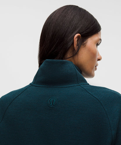 Lululemon Women's Scuba Cropped Funnel-Neck Half Zip *Waffle