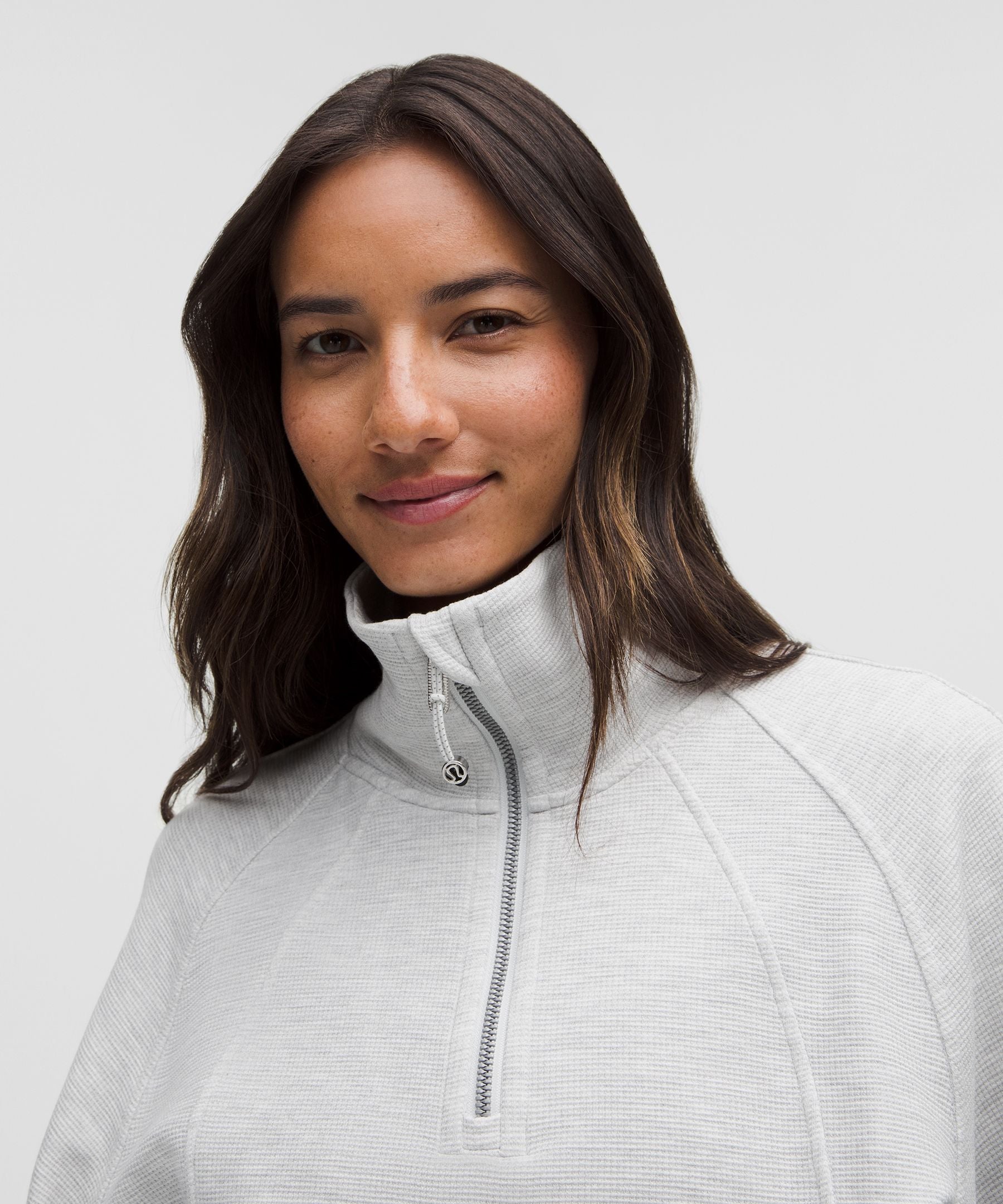 Lululemon Women's Scuba Cropped Funnel-Neck Half Zip *Waffle