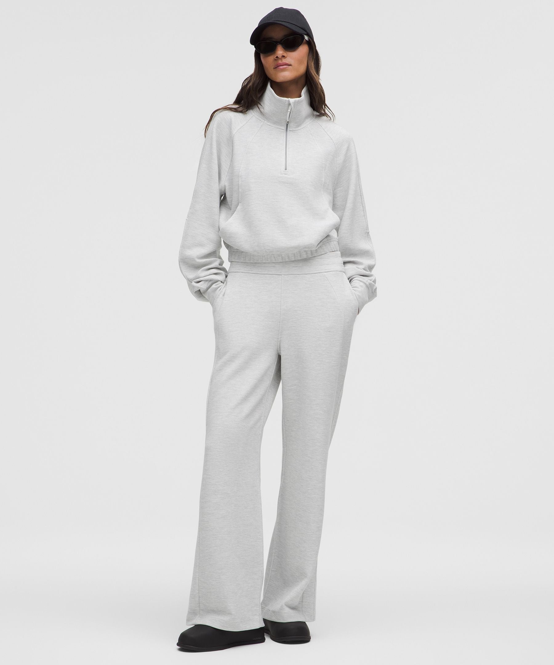 Lululemon Women's Scuba Cropped Funnel-Neck Half Zip *Waffle
