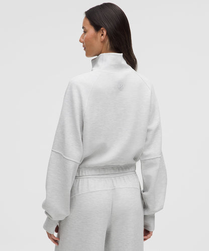 Lululemon Women's Scuba Cropped Funnel-Neck Half Zip *Waffle
