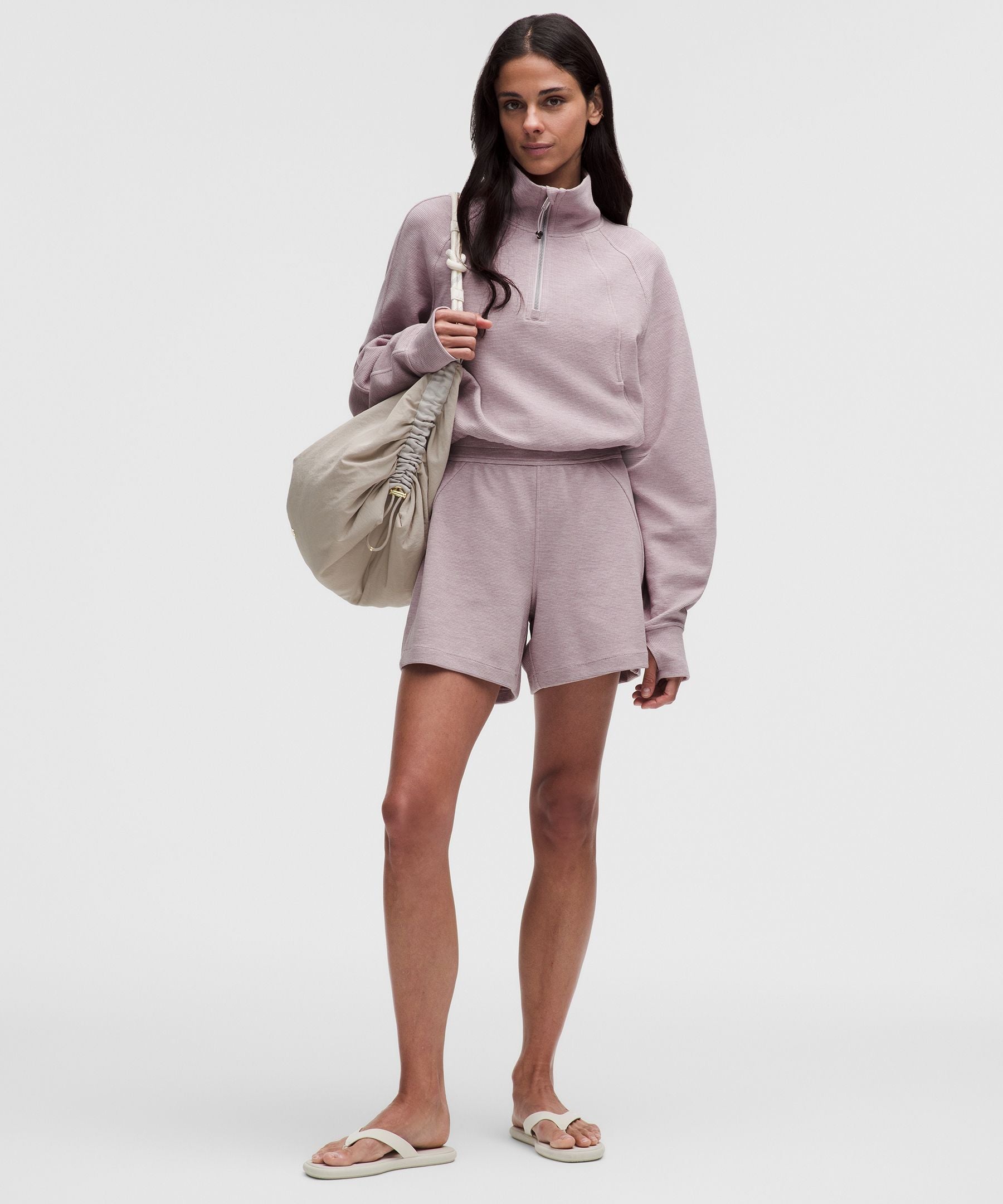 Lululemon Scuba Cropped Funnel-Neck Half Zip *Waffle