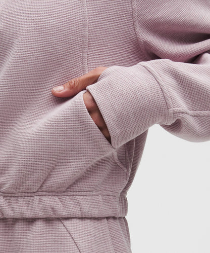 Lululemon Scuba Cropped Funnel-Neck Half Zip *Waffle