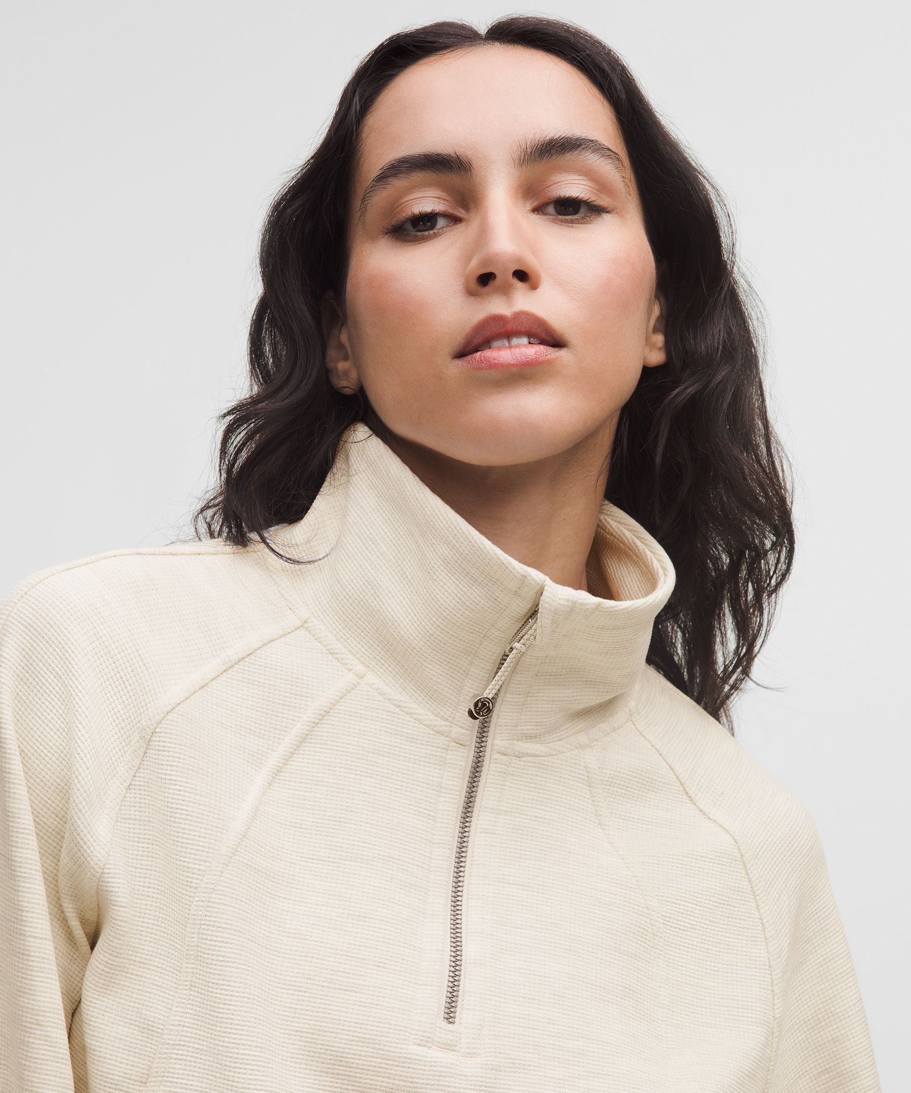 Lululemon Scuba Cropped Funnel-Neck Half Zip *Waffle