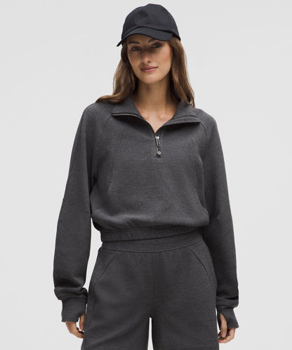 Lululemon Women's Scuba Cropped Funnel-Neck Half Zip *Waffle