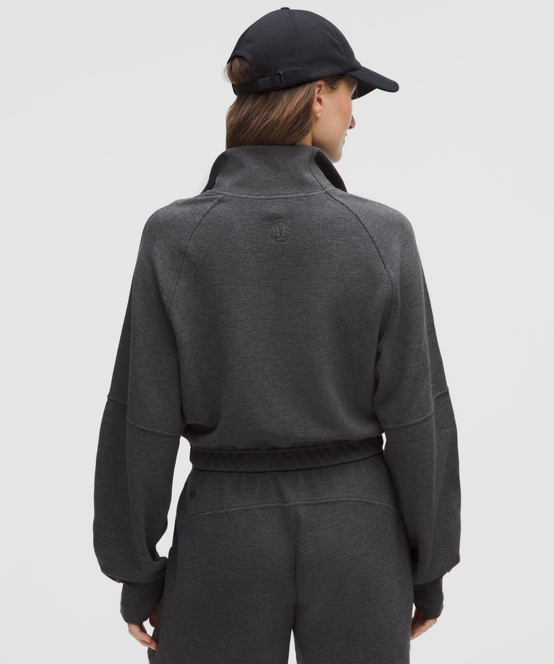 Lululemon Women's Scuba Cropped Funnel-Neck Half Zip *Waffle
