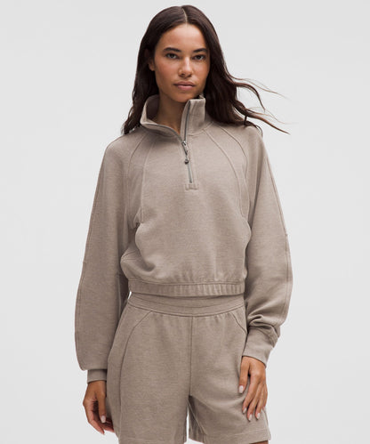 Lululemon Scuba Cropped Funnel-Neck Half Zip *Waffle