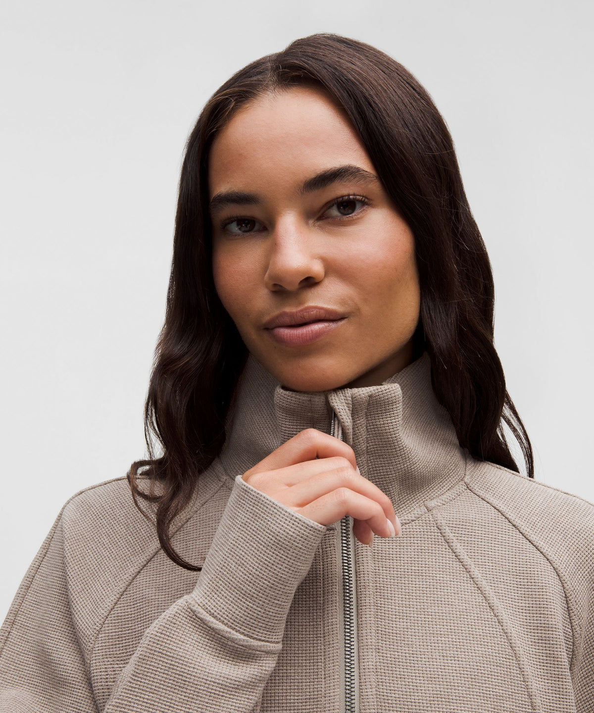 Lululemon Scuba Cropped Funnel-Neck Half Zip *Waffle