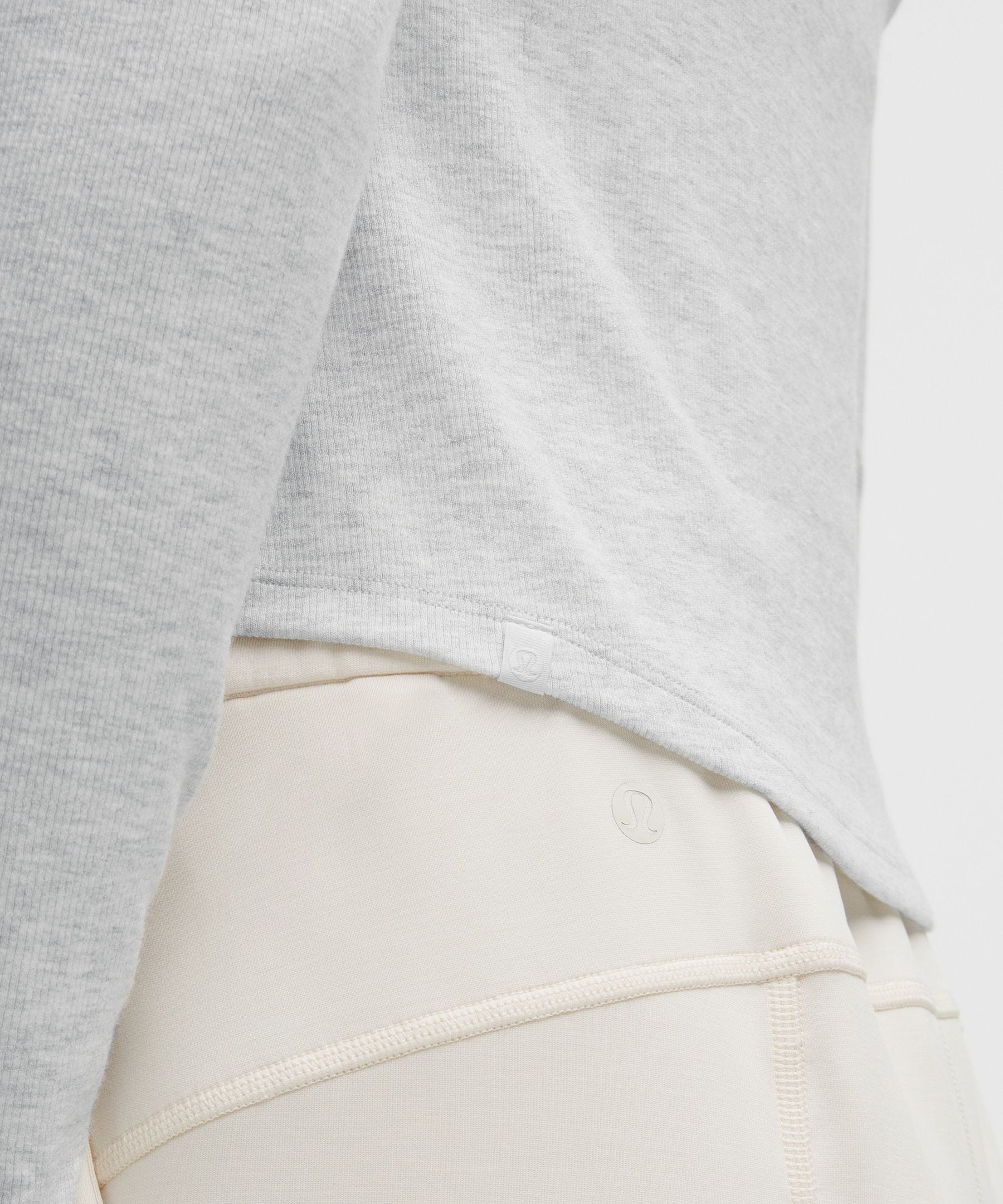 Lululemon Hold Tight Long-Sleeve Henley Heathered Core Ultra Light Grey