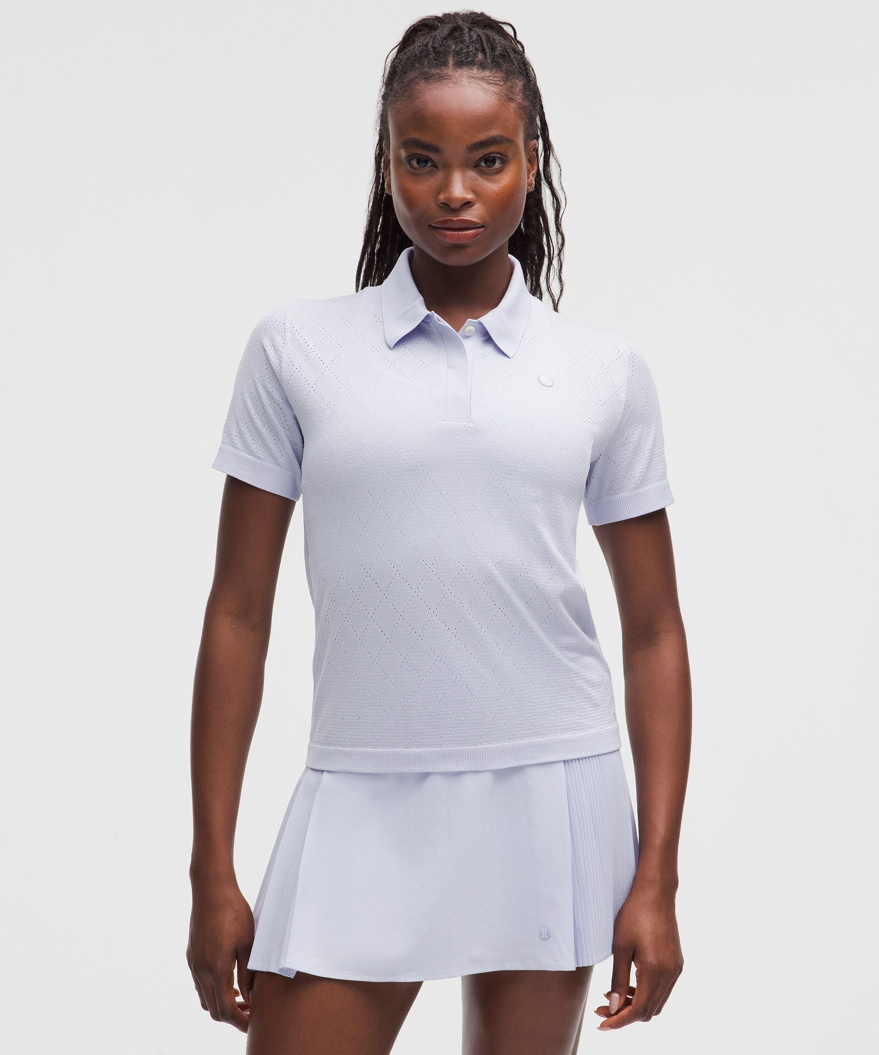Lululemon Swiftly Diamond-Knit Polo Shirt