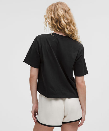 Lululemon Women's Cotton Jersey Stitch-Detail T-Shirt
