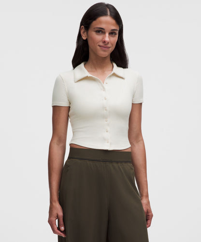 Lululemon Women's Button-Up Collared Short-Sleeve Shirt