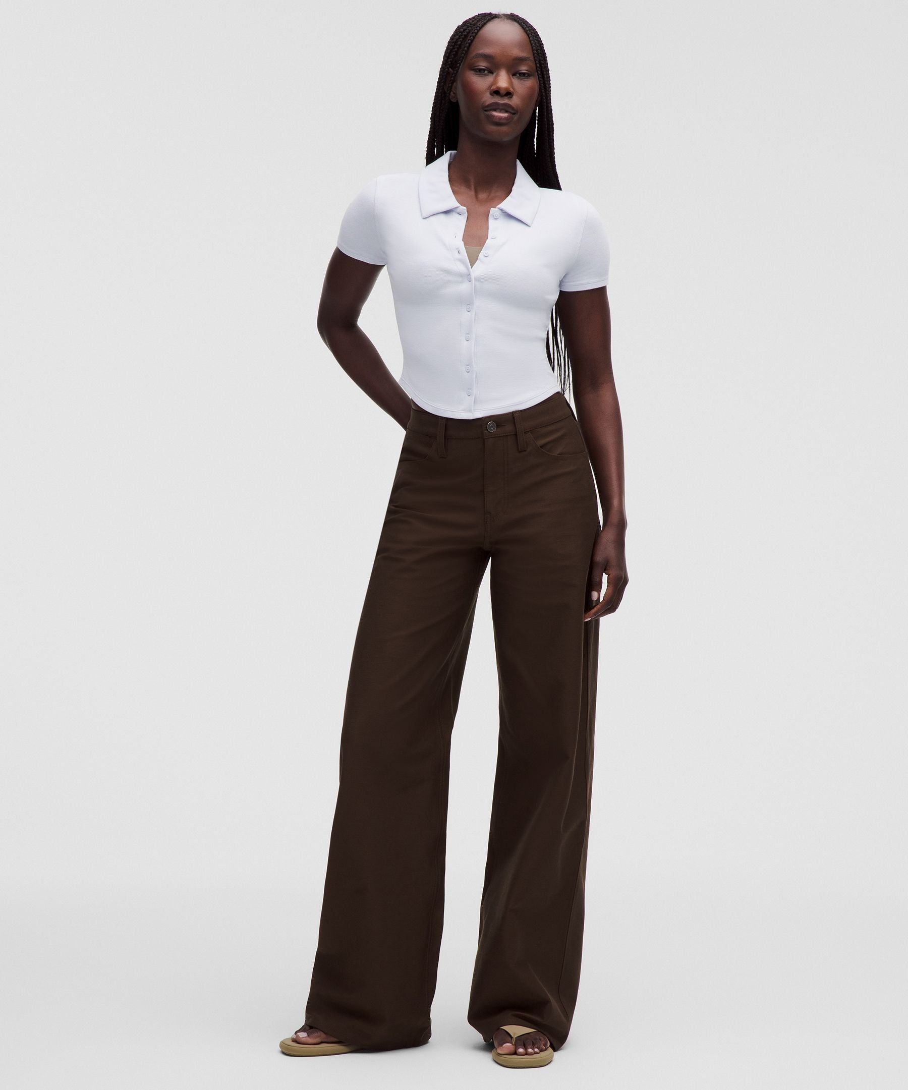 Lululemon Women's Button-Up Collared Short-Sleeve Shirt