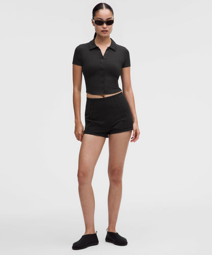 Lululemon Women's Button-Up Collared Short-Sleeve Shirt