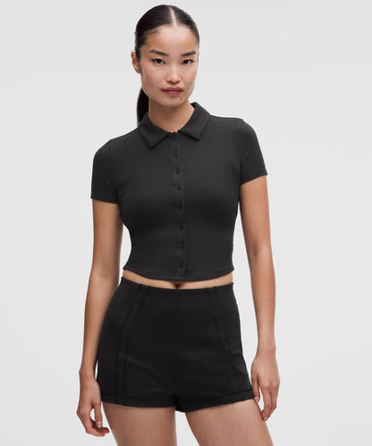 Lululemon Women's Button-Up Collared Short-Sleeve Shirt