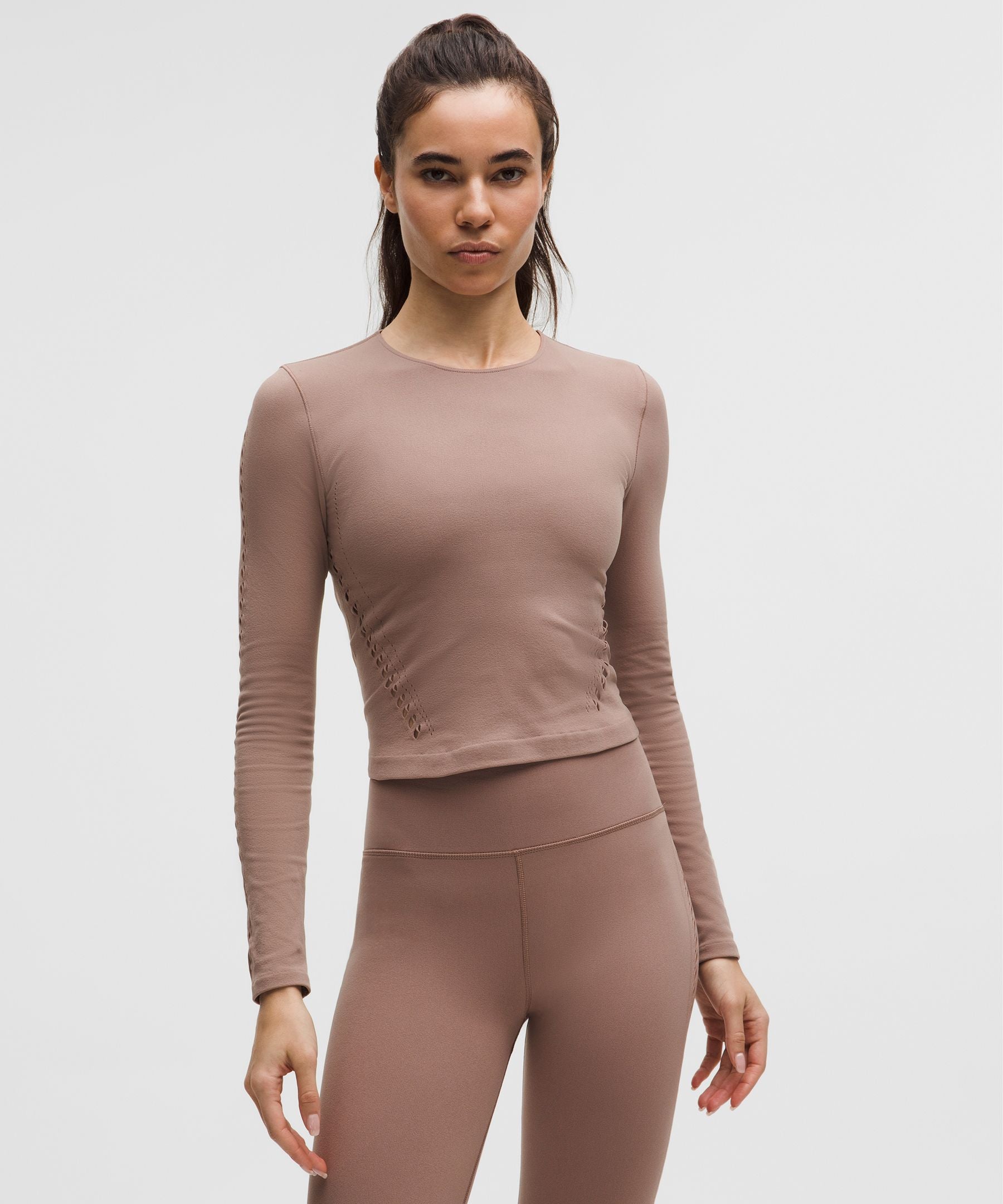 Lululemon Women's RevealKnit Eyelet Crewneck Long-Sleeve Shirt