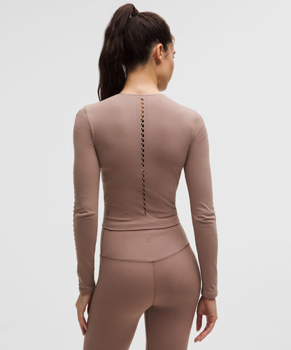 Lululemon Women's RevealKnit Eyelet Crewneck Long-Sleeve Shirt