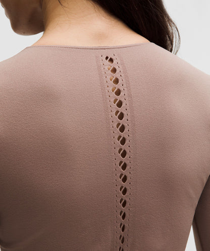 Lululemon Women's RevealKnit Eyelet Crewneck Long-Sleeve Shirt