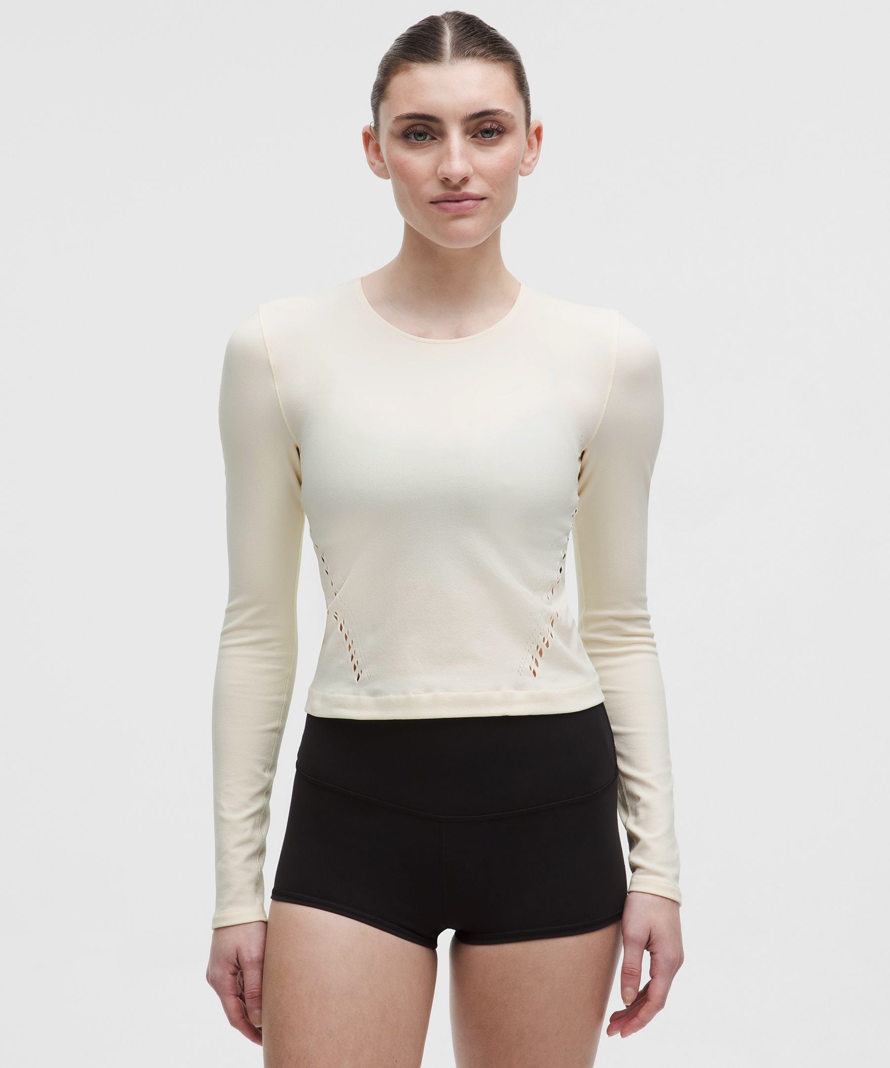 Lululemon Women's RevealKnit Eyelet Crewneck Long-Sleeve Shirt