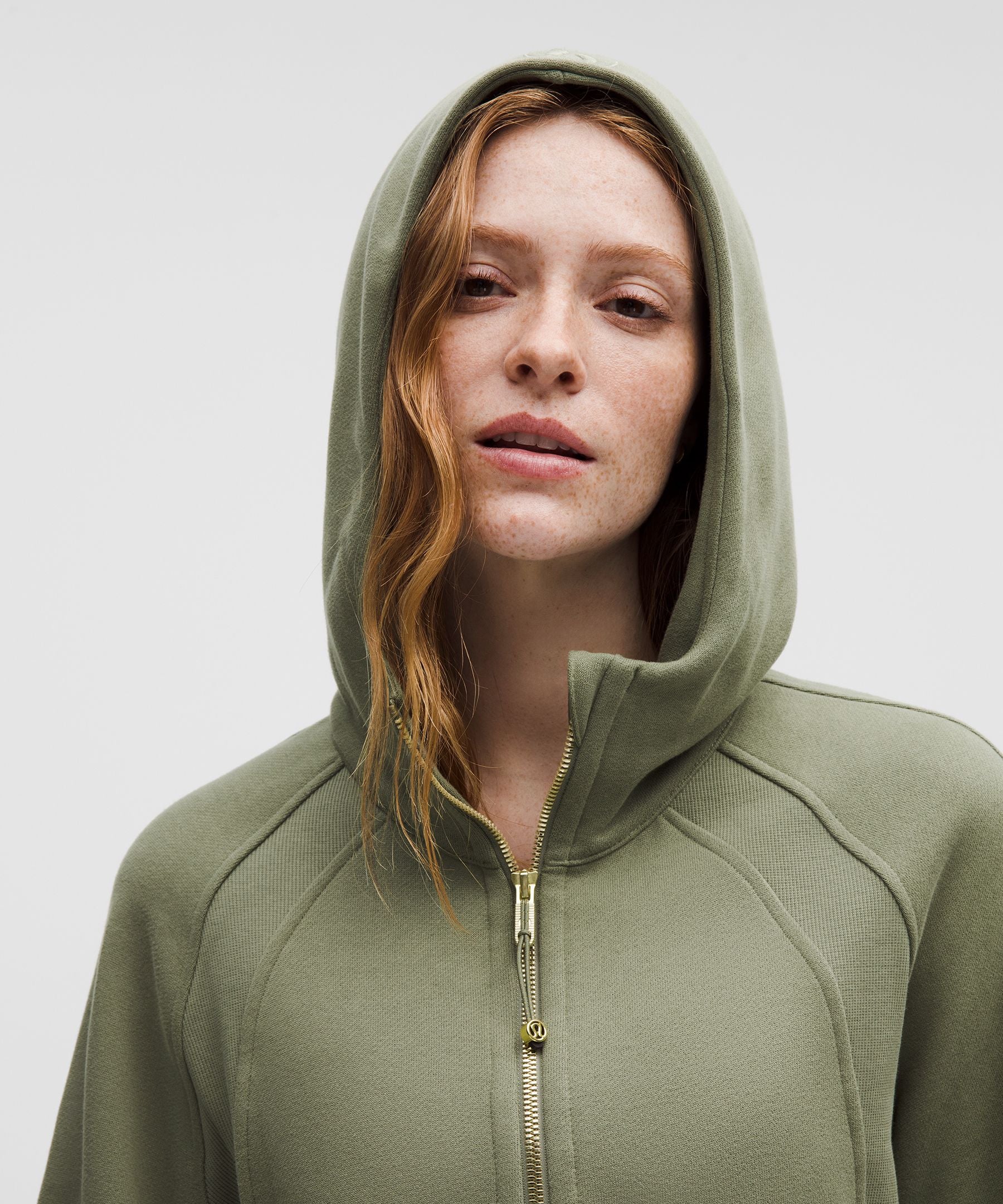 Lululemon Scuba Oversized Half-Zip Hoodie *Long Bay Leaf/Gold