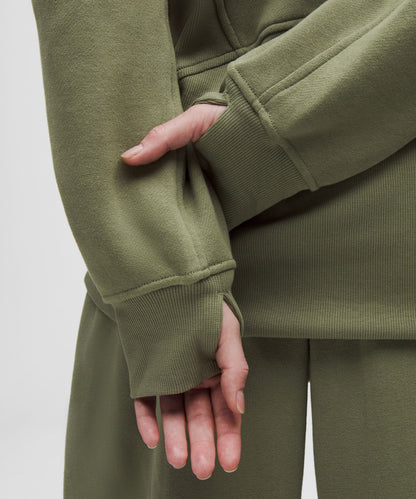 Lululemon Scuba Oversized Half-Zip Hoodie *Long Bay Leaf/Gold