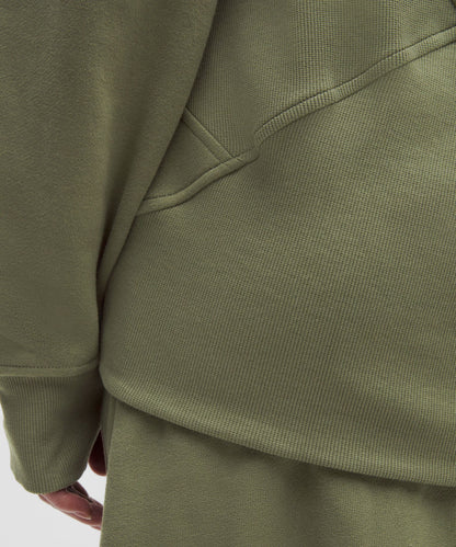 Lululemon Scuba Oversized Half-Zip Hoodie *Long Bay Leaf/Gold