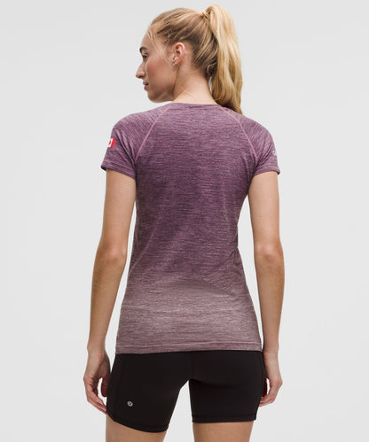Lululemon Women's Team Canada Swiftly Tech Short-Sleeve Shirt 2.0 Hip Length *CPC Logo