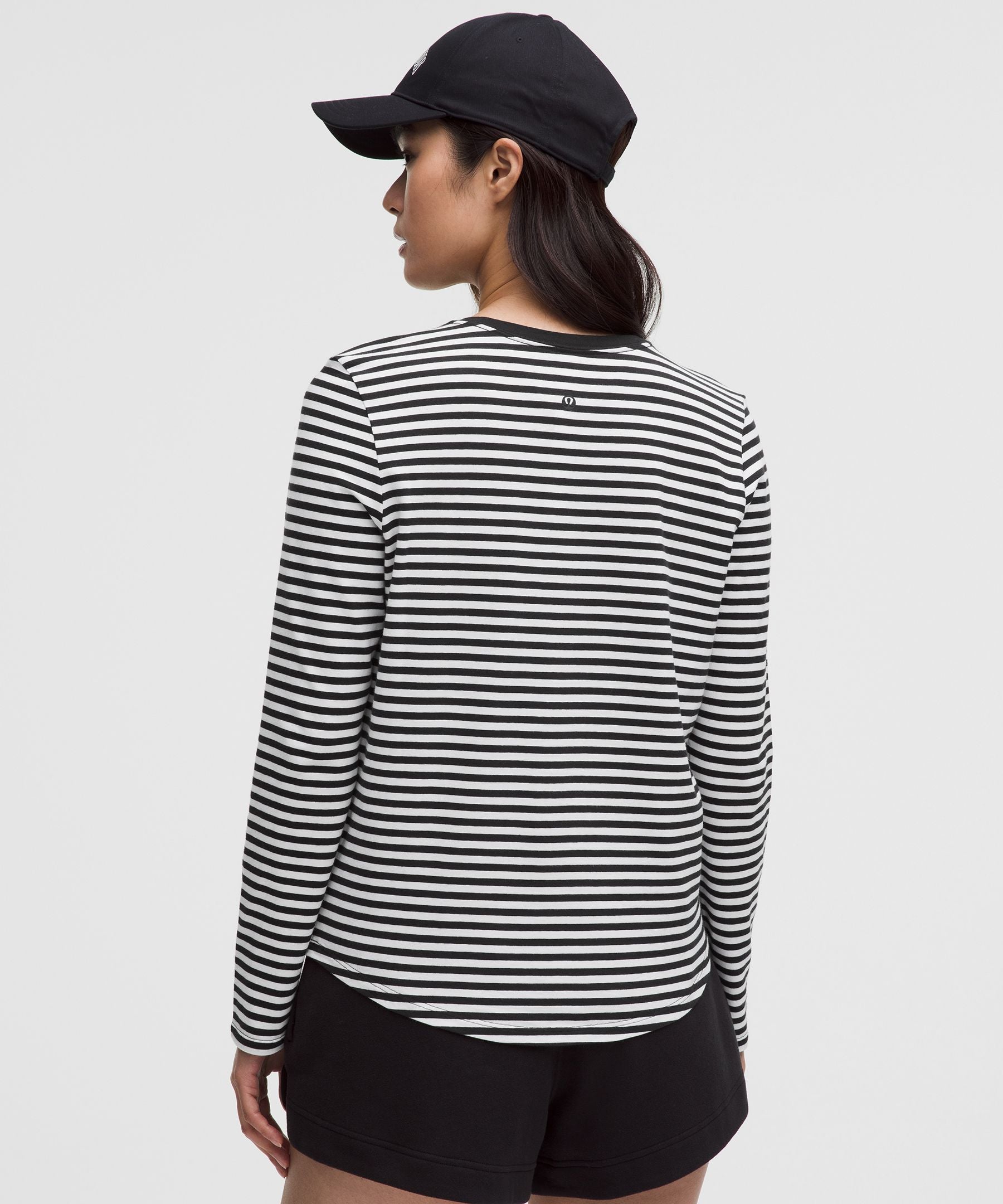 Lululemon Love Long-Sleeve Shirt Narrow Bold Stripe Black White