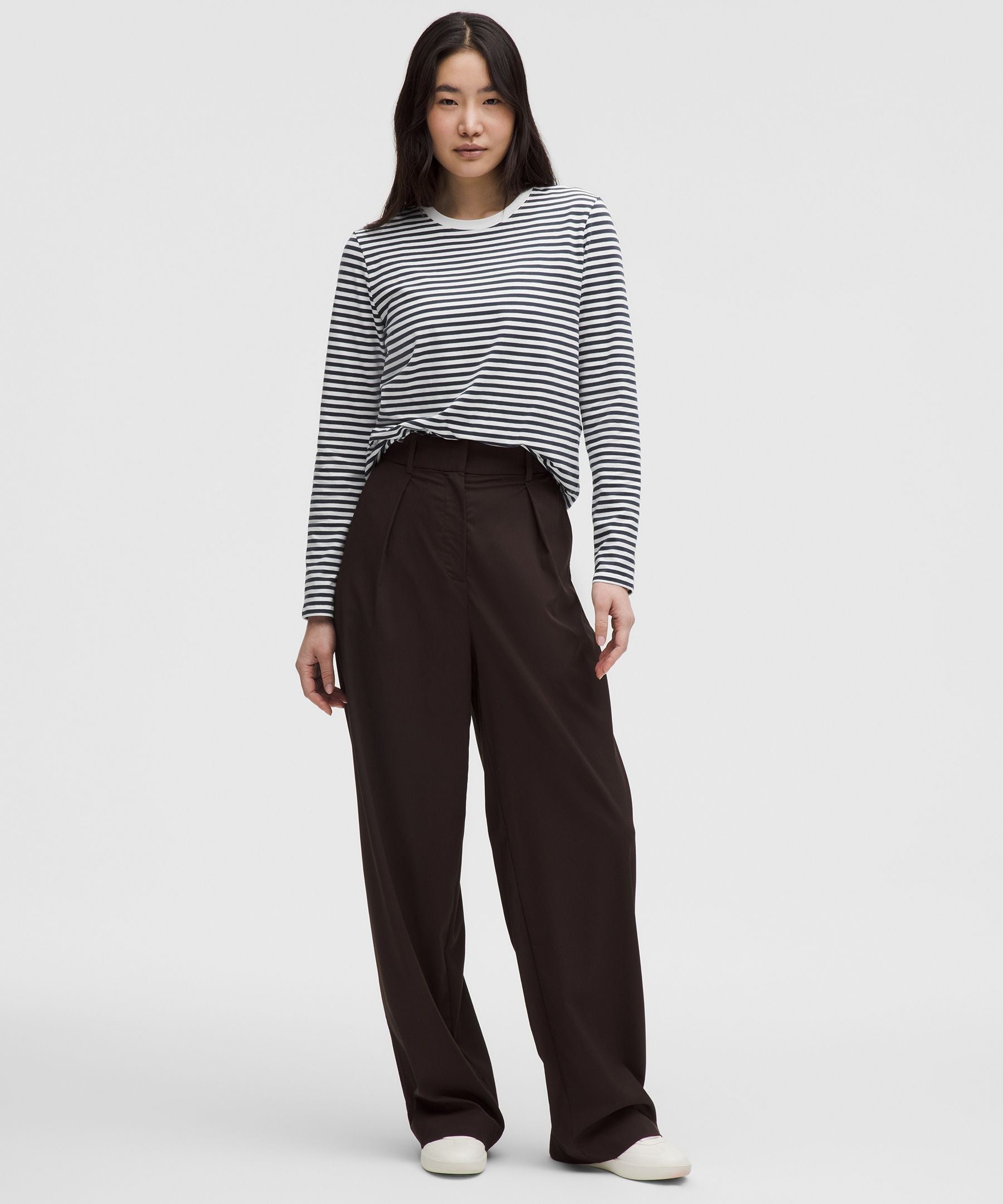 Lululemon Love Long-Sleeve Shirt Narrow Bold Stripe Club Blue White
