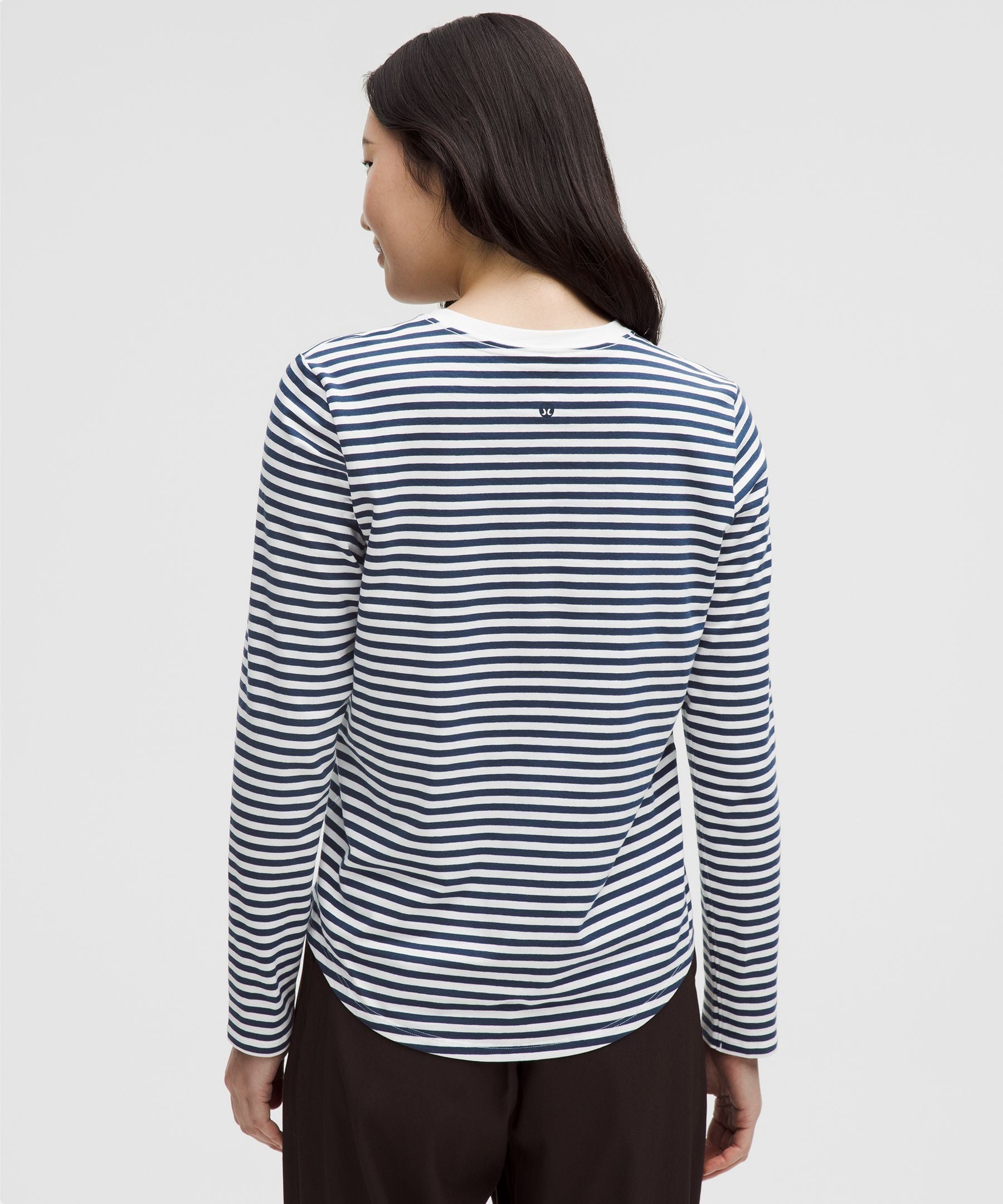 Lululemon Love Long-Sleeve Shirt Narrow Bold Stripe Club Blue White