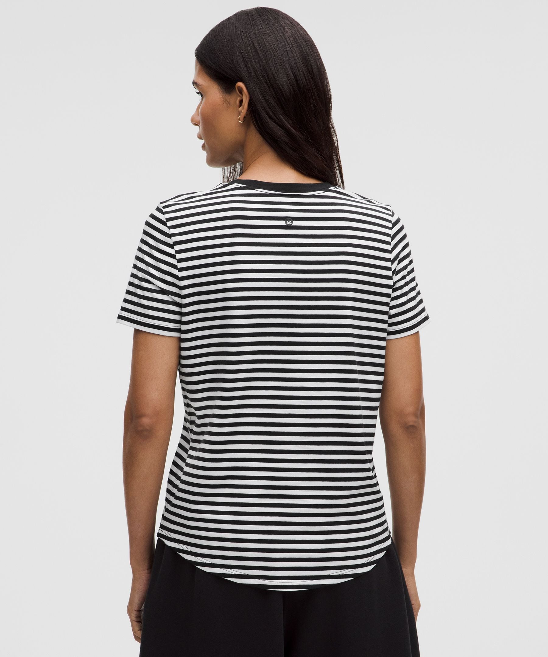 Lululemon Love Crewneck T-Shirt Narrow Bold Stripe Black White