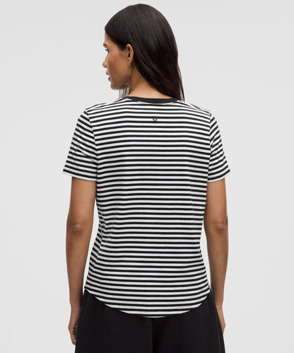 Lululemon Love Crewneck T-Shirt Narrow Bold Stripe Black White