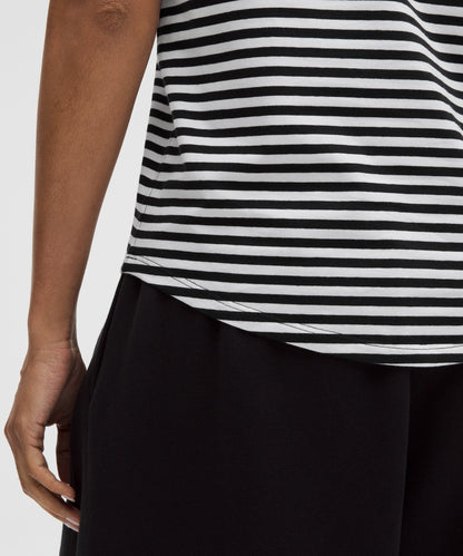Lululemon Love Crewneck T-Shirt Narrow Bold Stripe Black White
