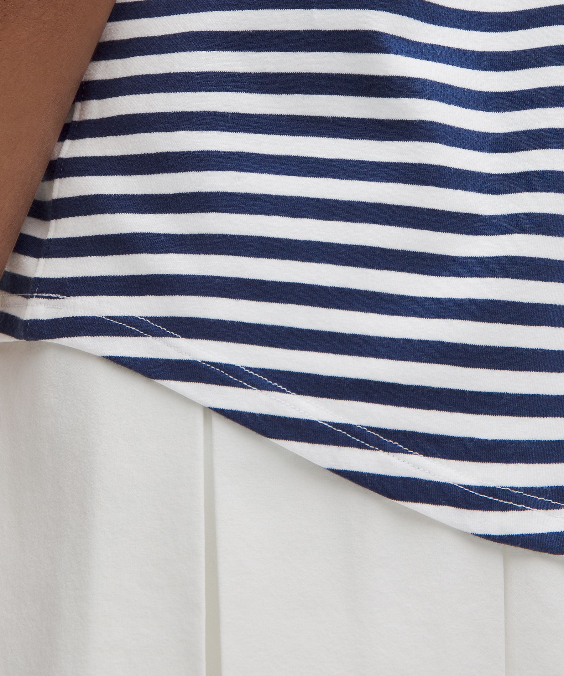 Lululemon Love Crewneck T-Shirt Narrow Bold Stripe Club Blue White