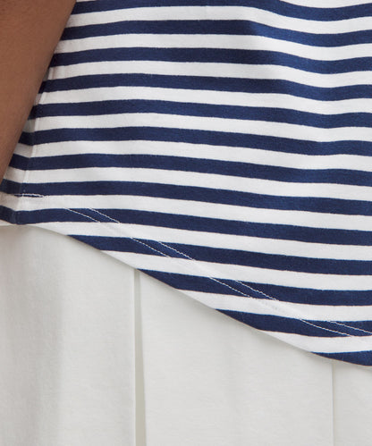 Lululemon Love Crewneck T-Shirt Narrow Bold Stripe Club Blue White