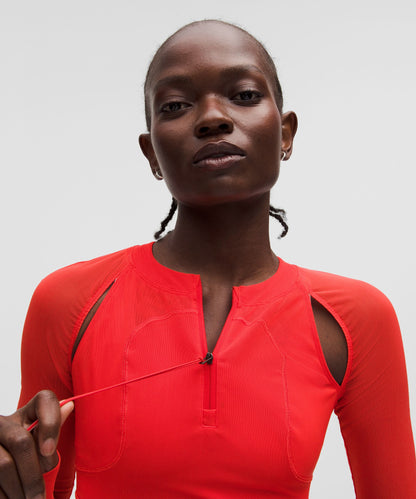 Lululemon Women's Mesh Cropped Long-Sleeve Shirt *SLNSH Collection