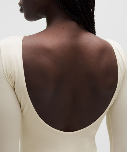 Lululemon Wundermost Ultra-Soft Nulu Boatneck Scoop-Back Long-Sleeve Bodysuit