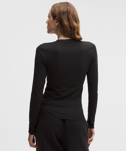 Lululemon Women's Wundermost Ultra-Soft Ribbed Nulu Crewneck Long-Sleeve Shirt