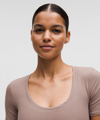 Lululemon Women's Wundermost Ultra-Soft Ribbed Nulu Scoop-Neck Shirt