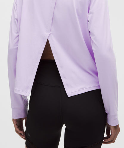 Lululemon Women's Pace Crush Cross-Back UV-Protective Graphic Long-Sleeve Shirt