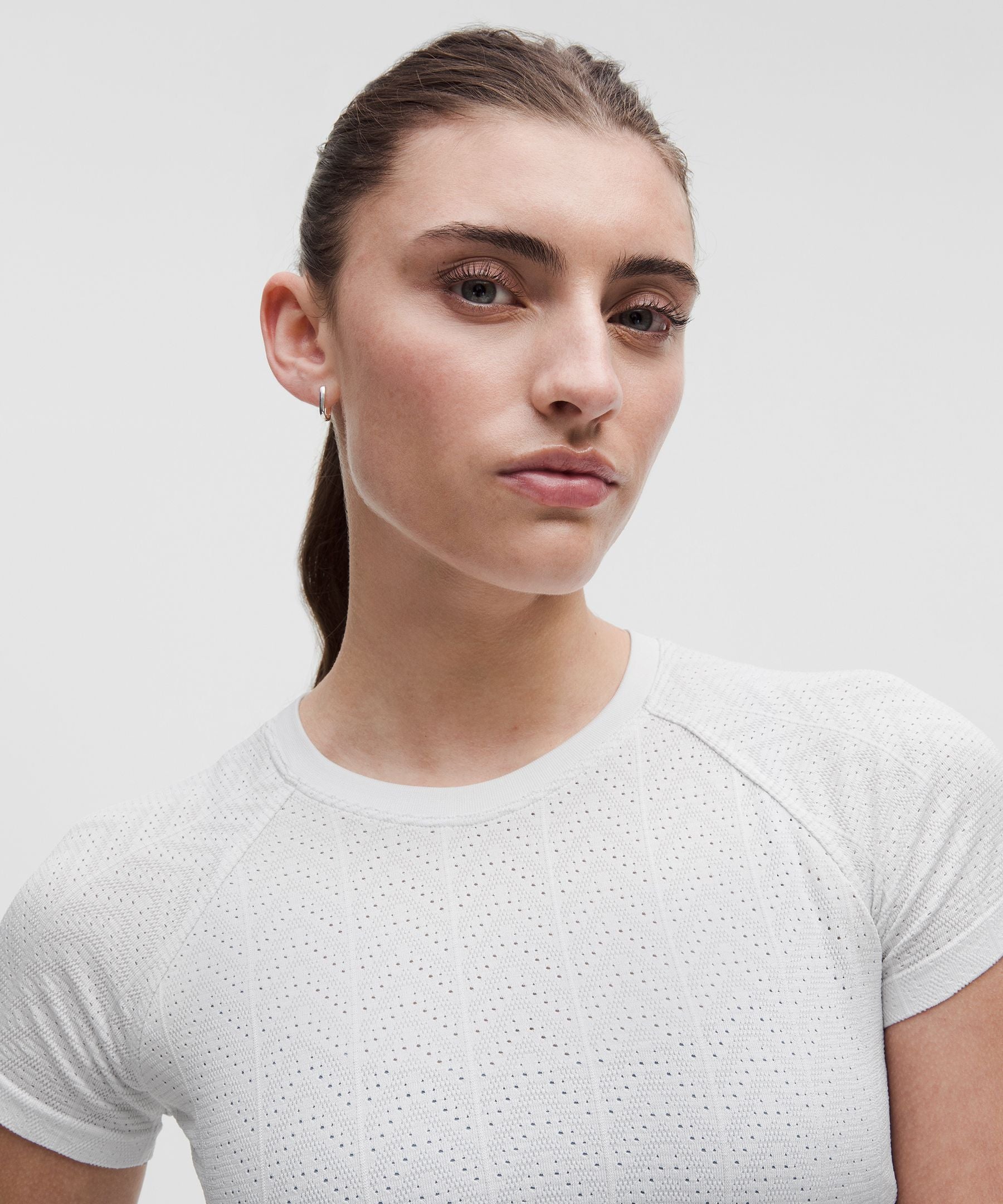 Lululemon Women's Swiftly Pointelle Cropped Short-Sleeve Shirt
