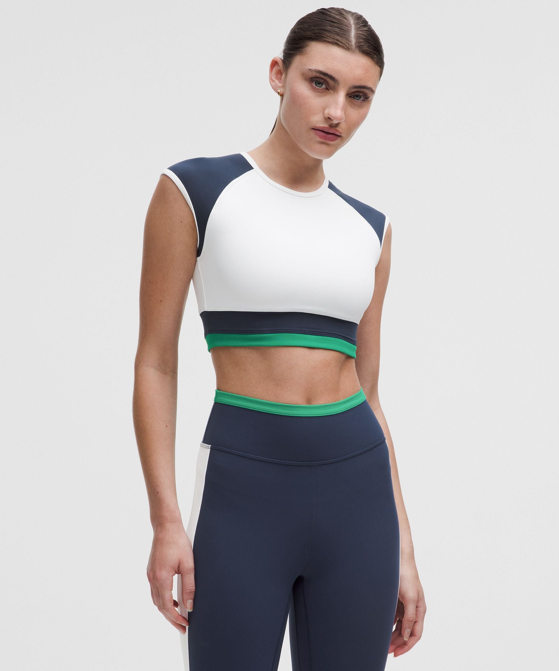 Lululemon Women's Nulu Cropped Short-Sleeve Shirt *Retro Remix Set