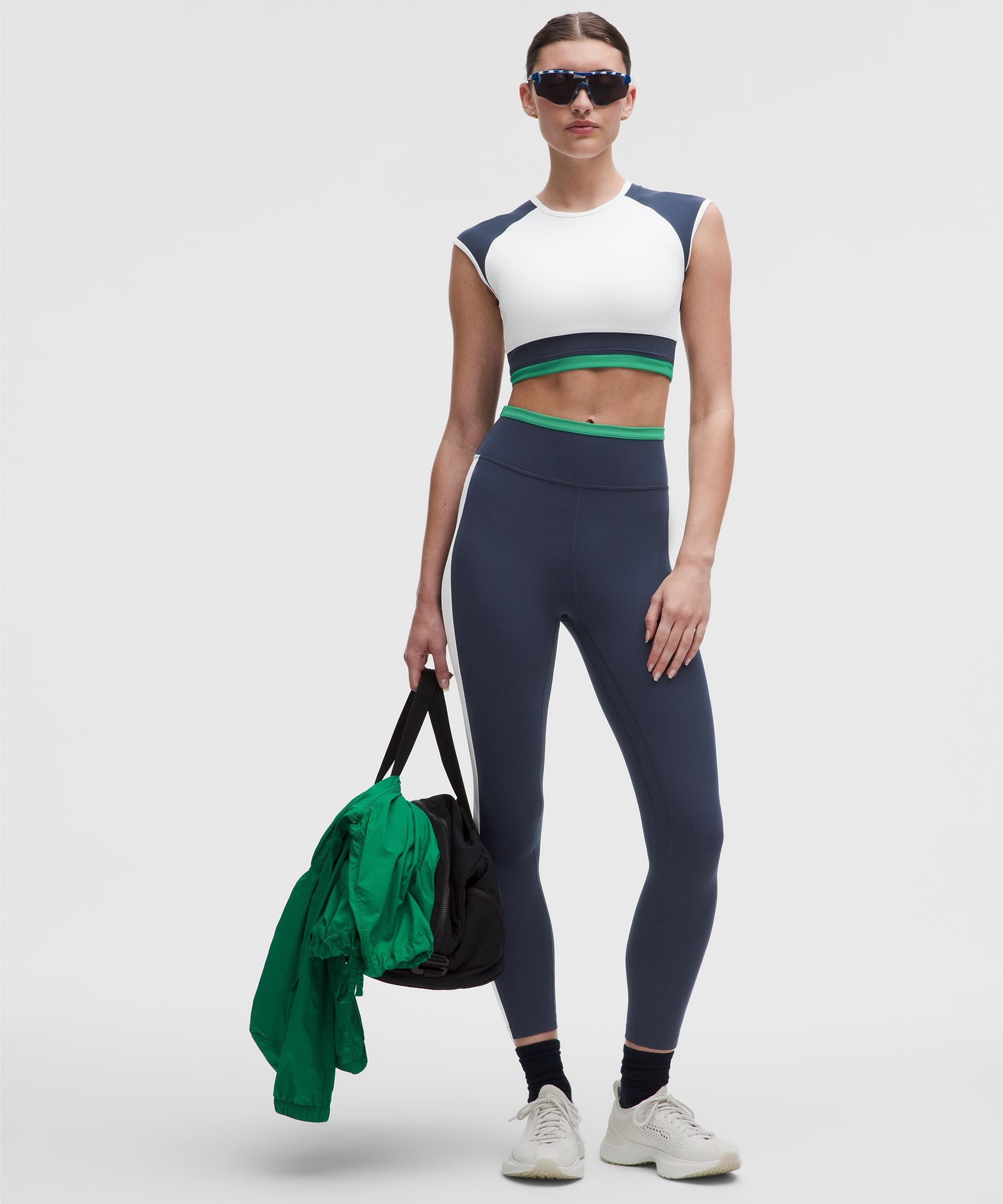 Lululemon Women's Nulu Cropped Short-Sleeve Shirt *Retro Remix Set