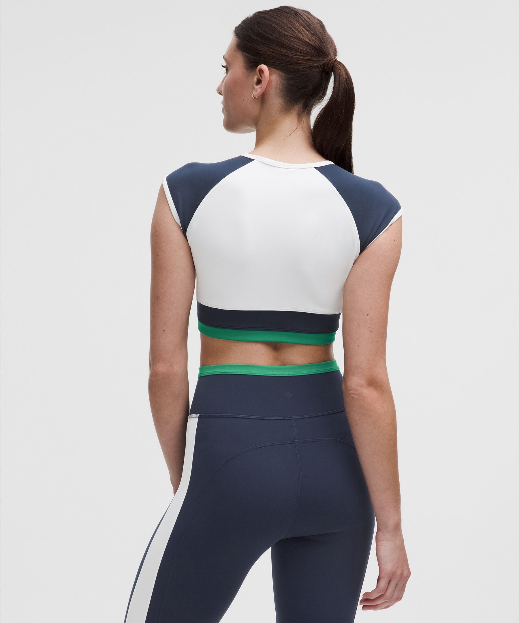 Lululemon Women's Nulu Cropped Short-Sleeve Shirt *Retro Remix Set