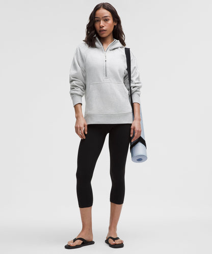 Lululemon Scuba Oversized Half-Zip Hoodie *Long Heathered Core Ultra Light Grey