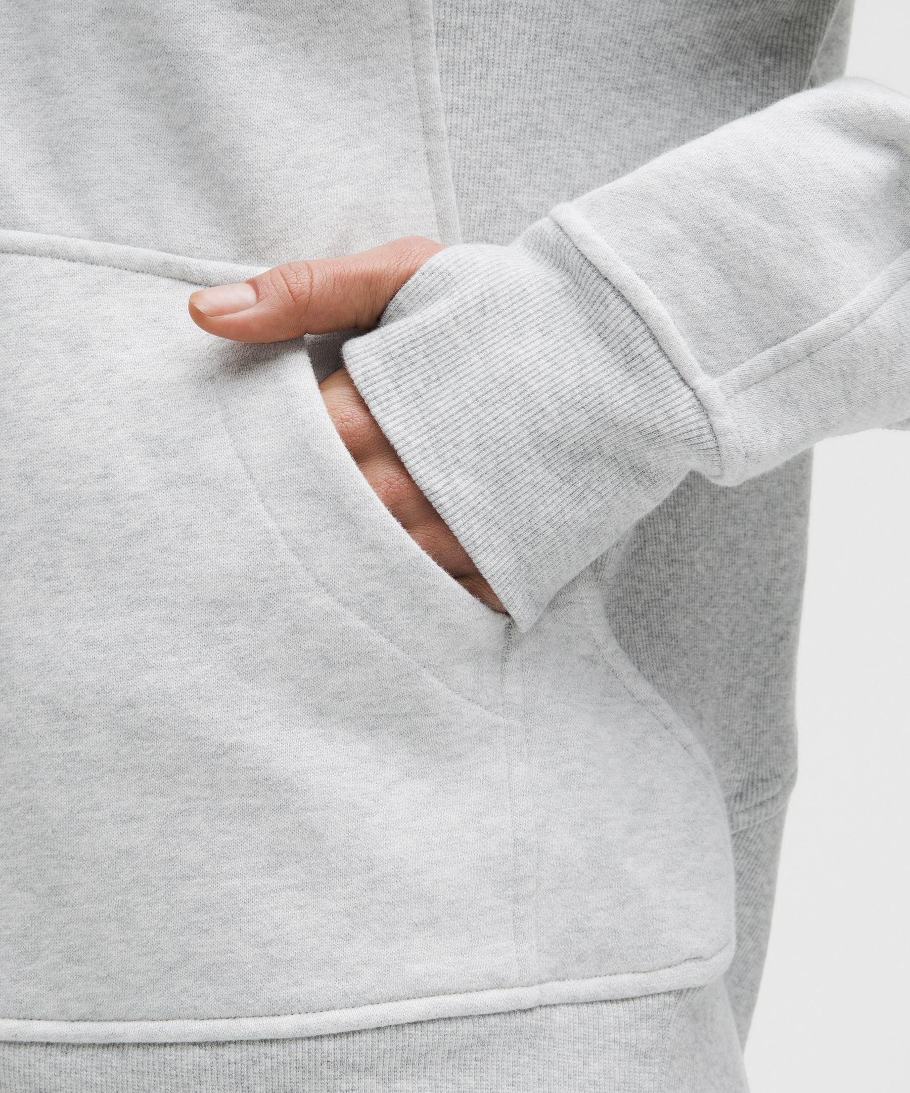 Lululemon Scuba Oversized Half-Zip Hoodie *Long Heathered Core Ultra Light Grey