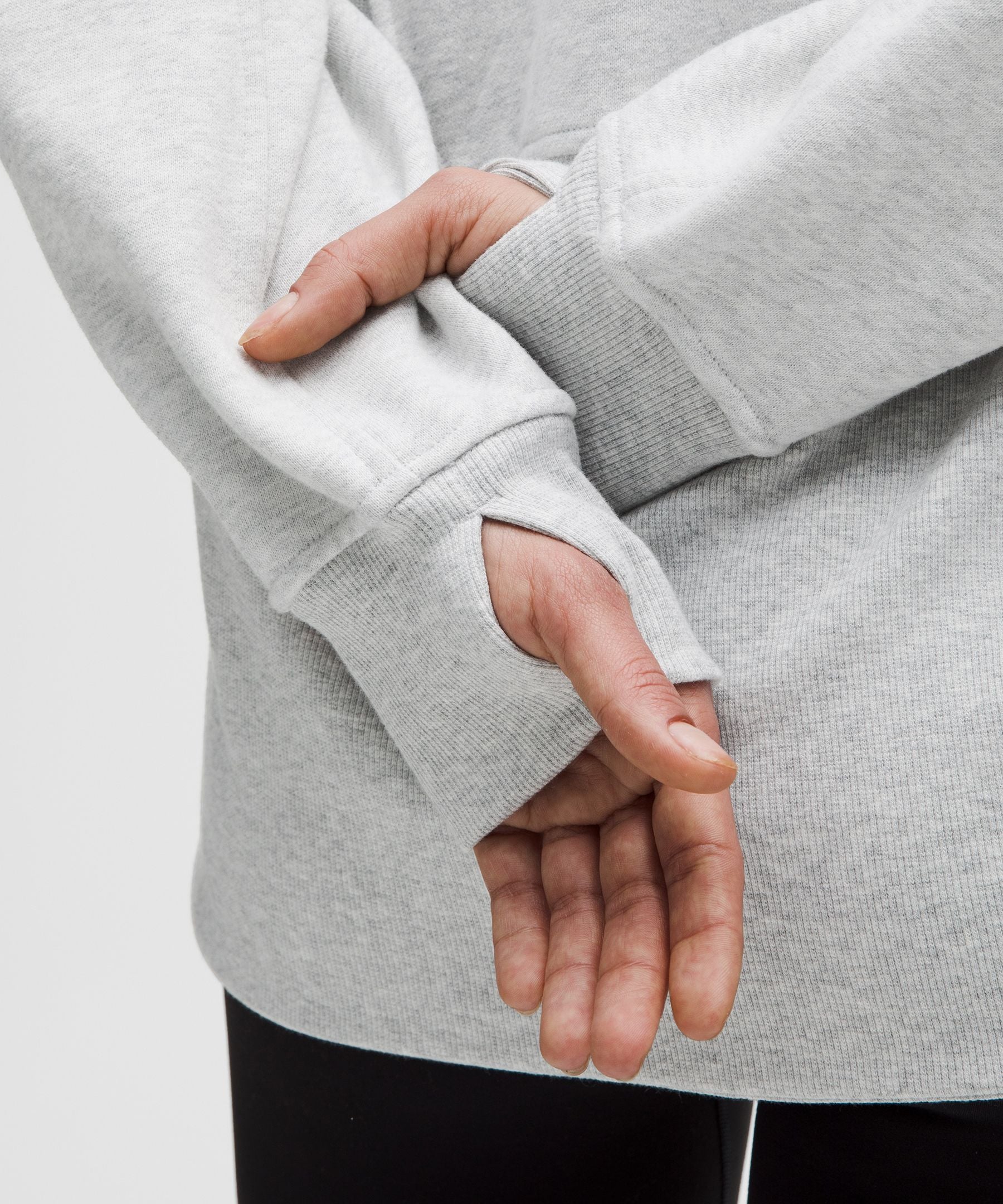 Lululemon Scuba Oversized Half-Zip Hoodie *Long Heathered Core Ultra Light Grey