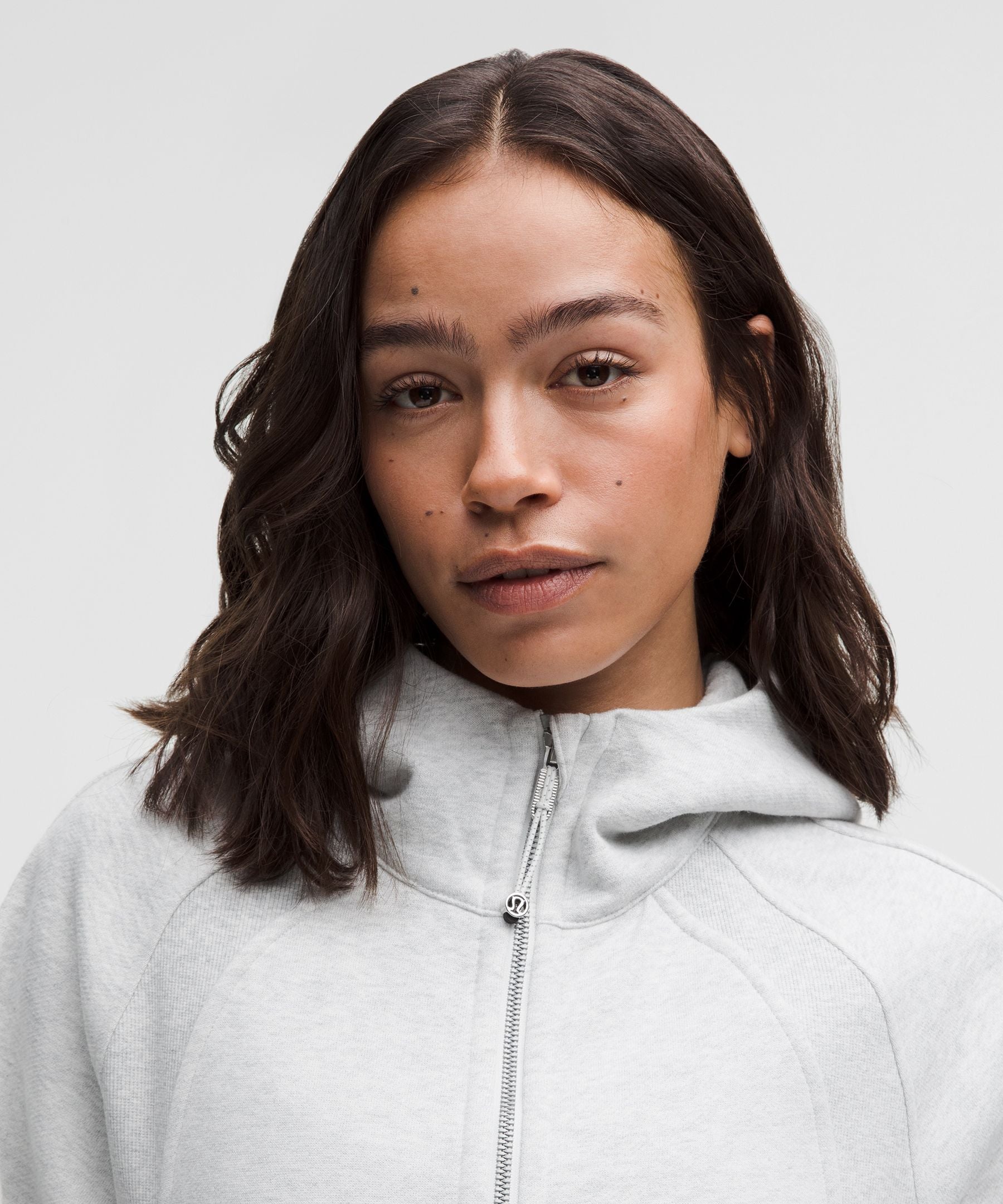 Lululemon Scuba Oversized Half-Zip Hoodie *Long Heathered Core Ultra Light Grey