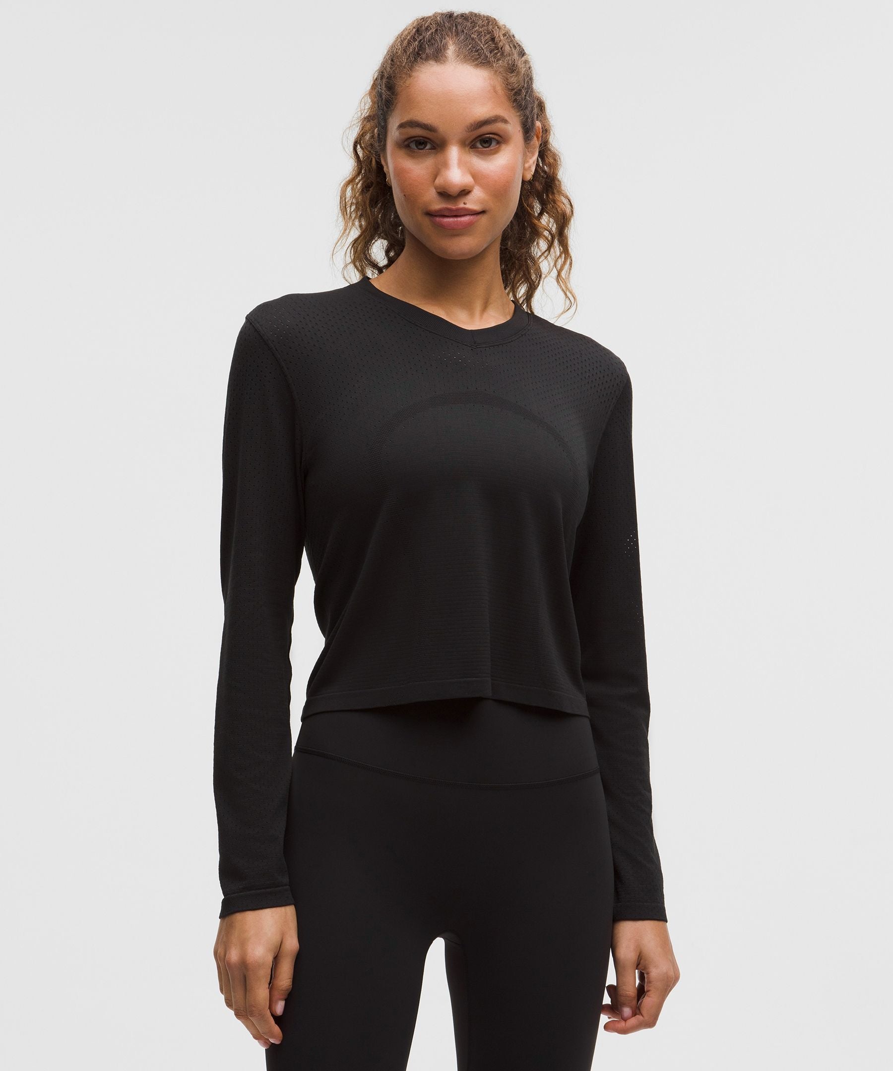 Lululemon Women's Swiftly Open-Hole V-Neck Long-Sleeve Shirt