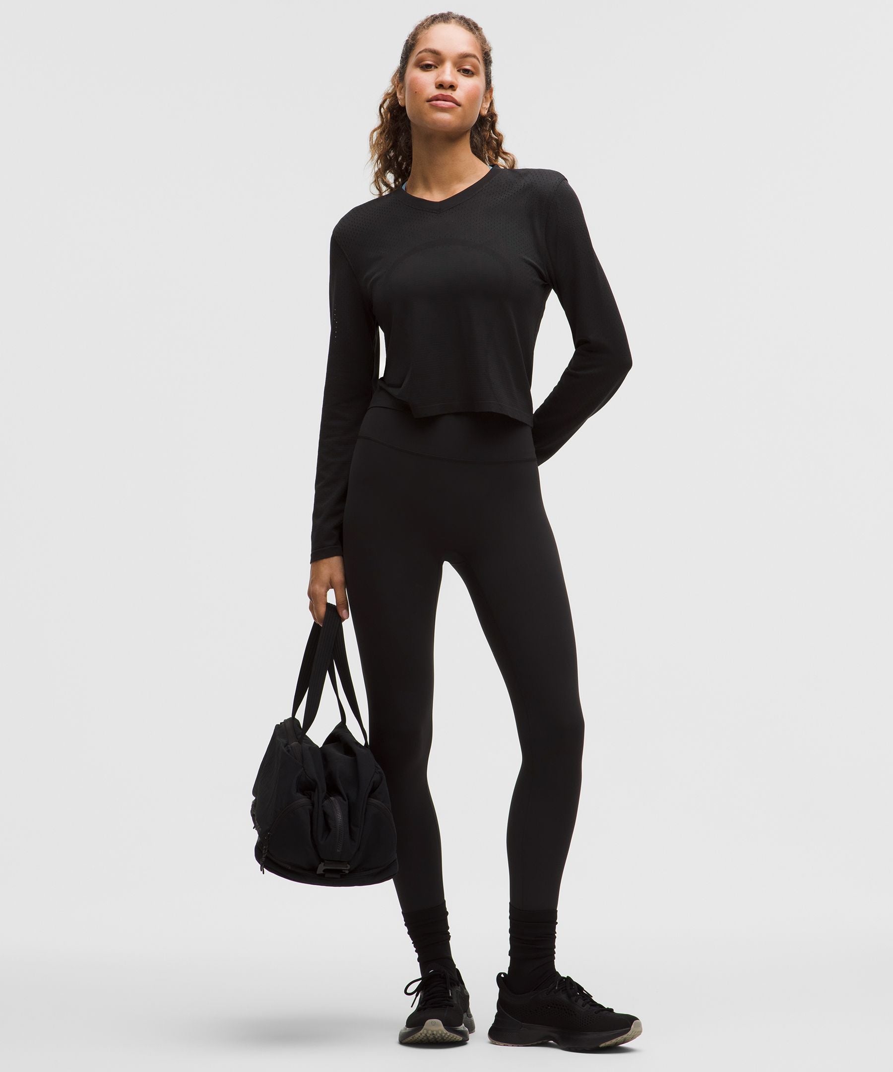 Lululemon Women's Swiftly Open-Hole V-Neck Long-Sleeve Shirt